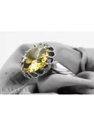 Sterling silver 925 Yellow Peridot Ring Vintage vrc035s